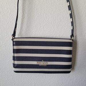 Kate Spade New York Navy Striped Purse Cross Body Bag